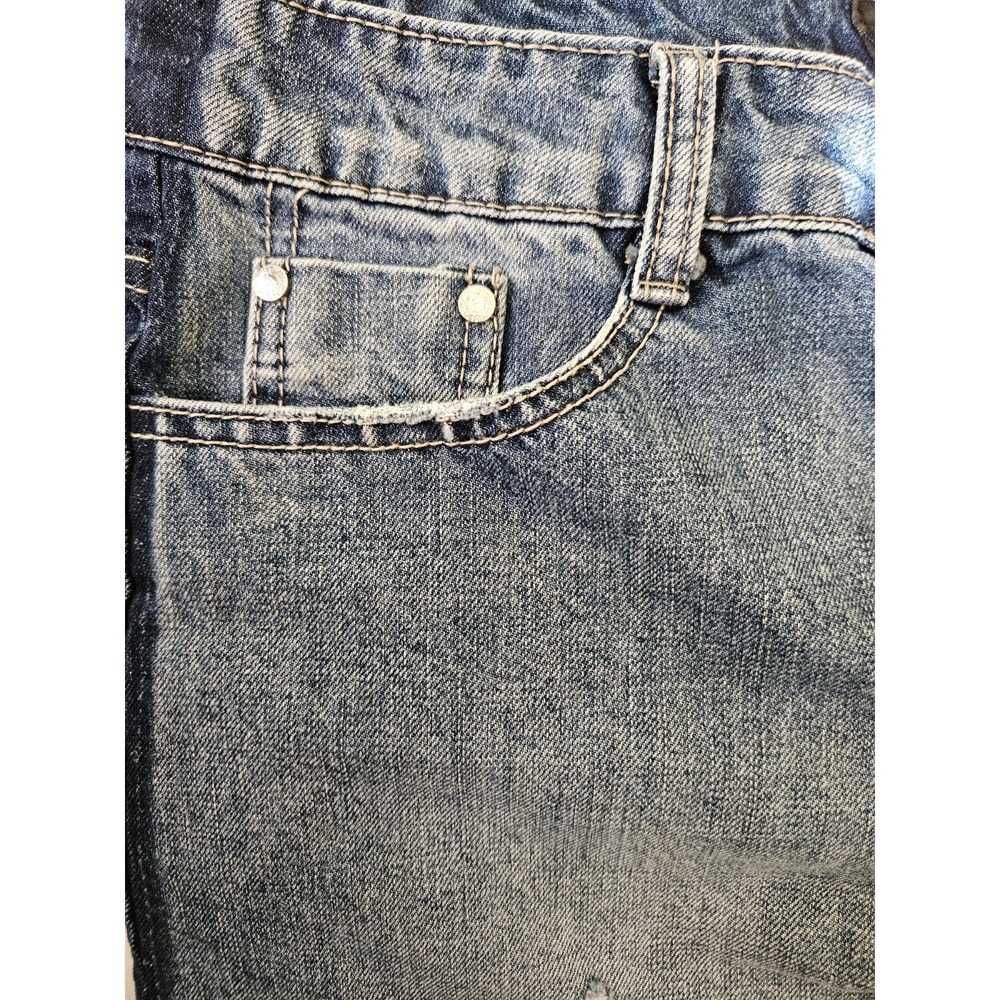 Realty Jeans Size XL/42  Blue‎ Ripped Denim Distressed Shorts (30 Inch Waist) - Picture 8 of 12